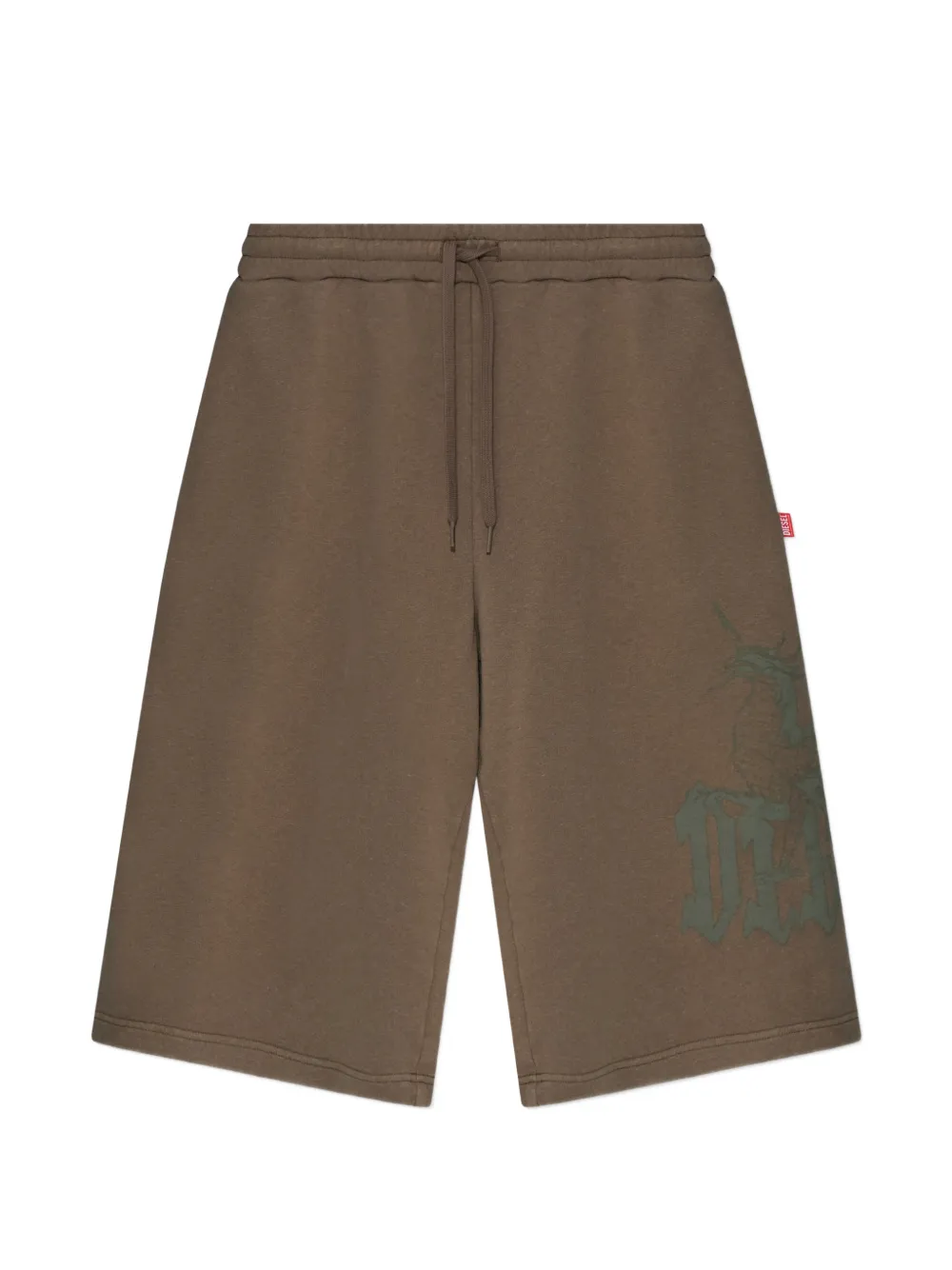 

Шорты с принтом и кулиской Diesel, коричневый