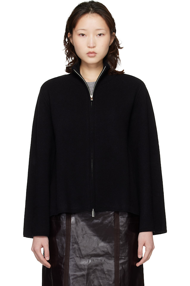 

Кашемировый свитер Gabi на молнии Loulou De Saison, черный