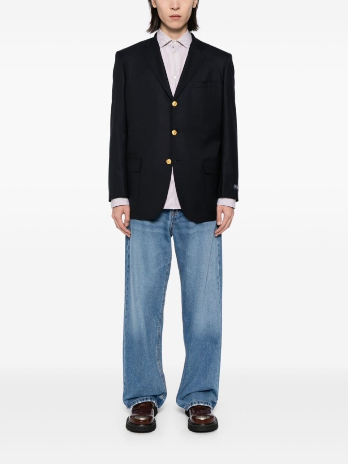

Junya Watanabe MAN клетчатый блейзер, синий