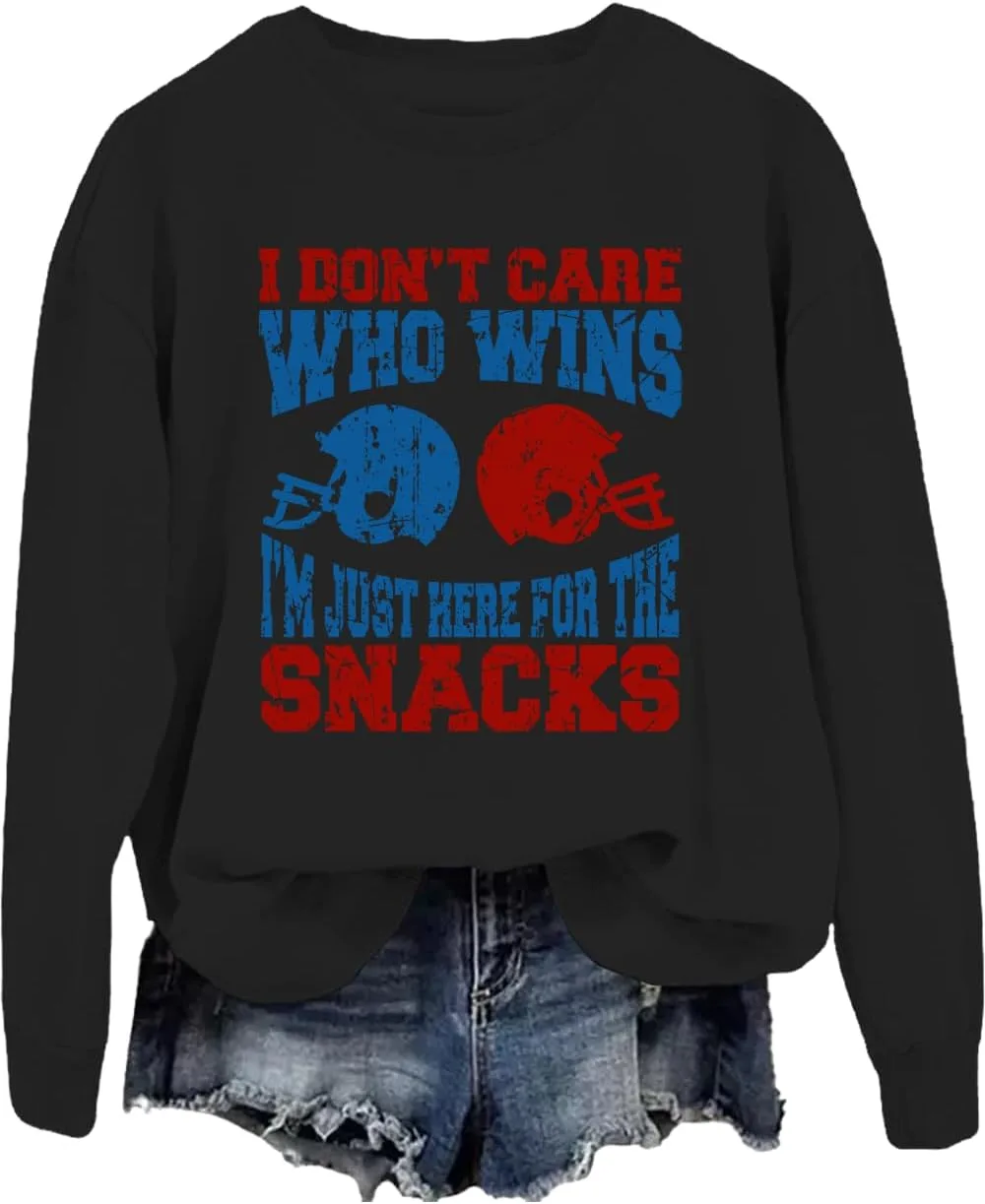 

Толстовка I Dont Care Who Wins Sweatshirt Im Just Here for The Snacks JWVEL