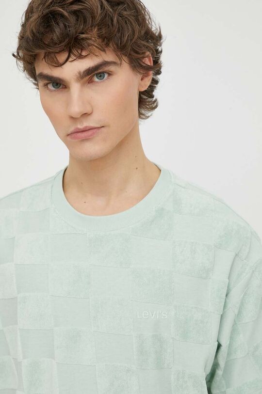 

Хлопковая футболка Levi's, зеленый