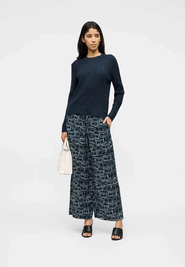 Свитер с круглым вырезом и косами Tommy Hilfiger, Dark Night Navy — фото 2