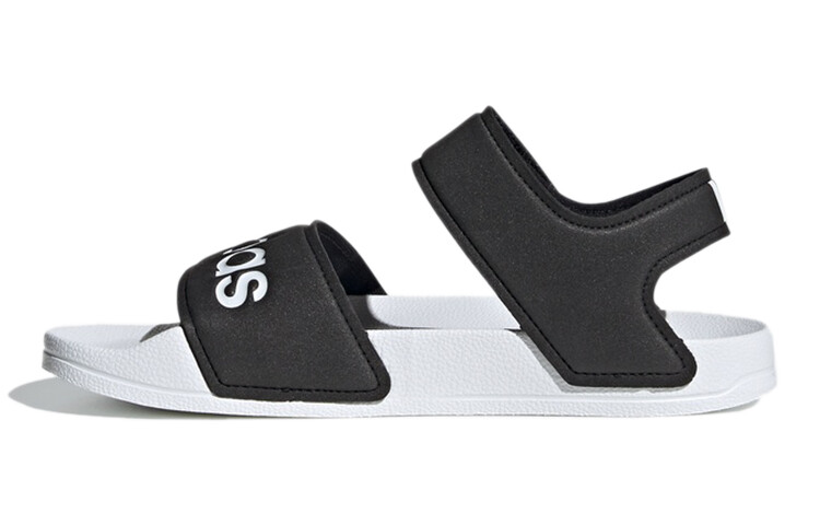 Детские сандалии Adilette Series Kids, черные/белые Adidas