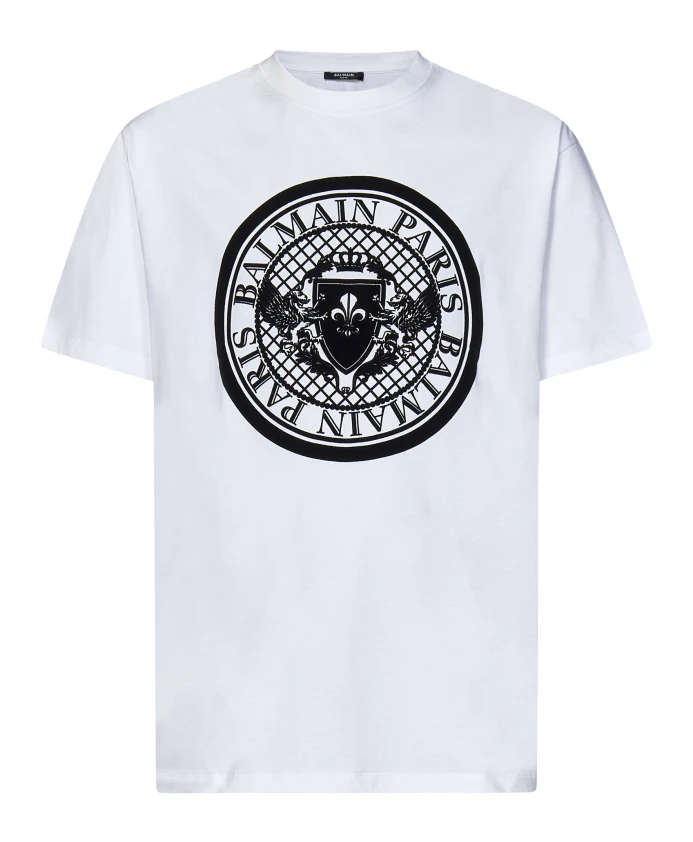 

Классическая белая футболка для мужчин Balmain, белый