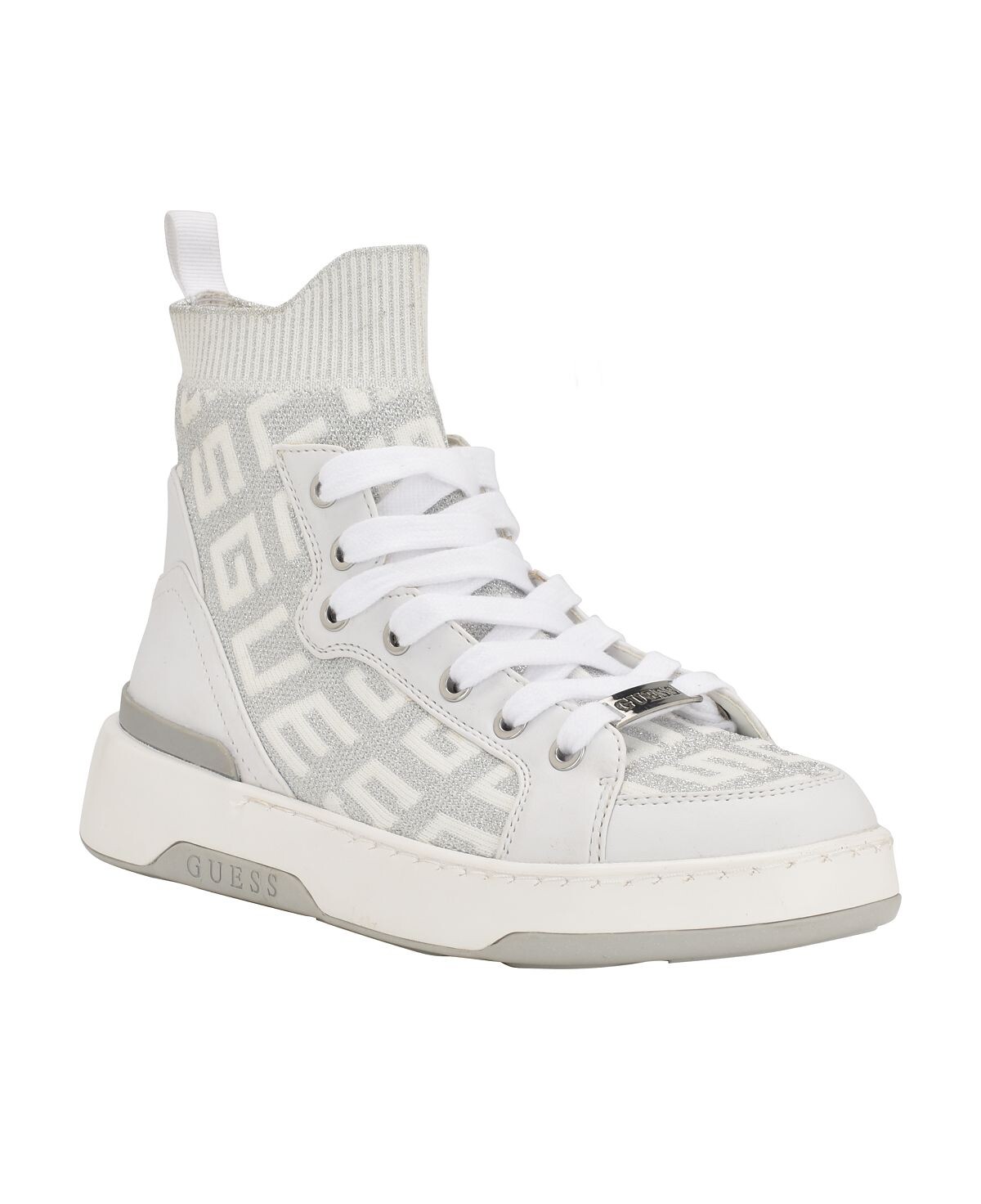 Женские модные высокие кроссовки Mannen на шнуровке GUESS