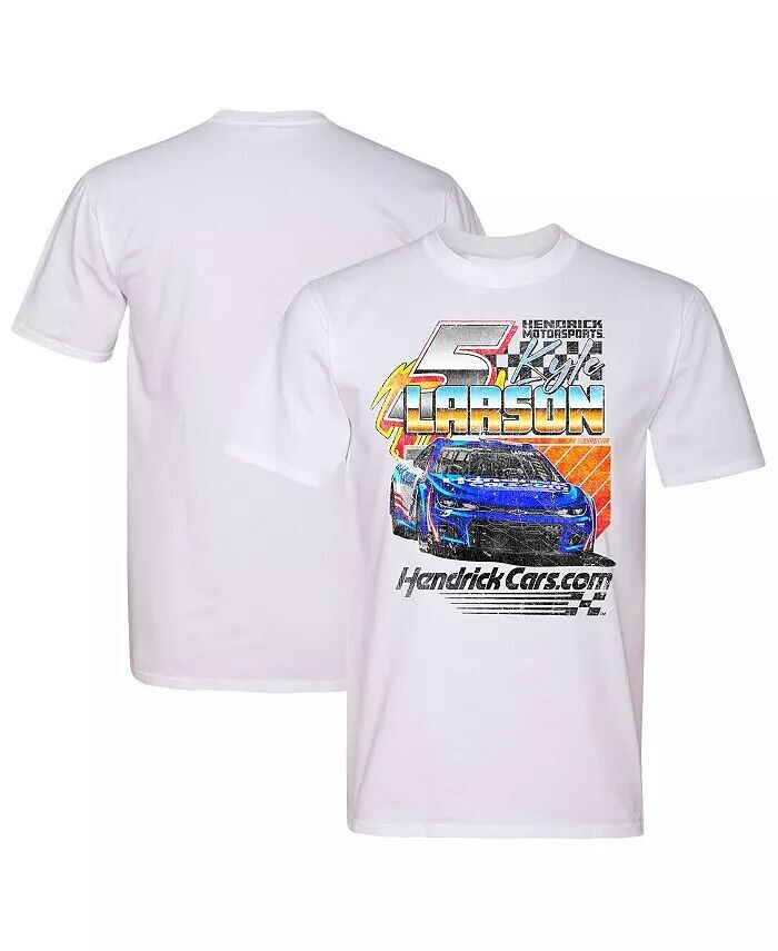 

Мужская белая футболка Kyle Larson Throwback Car Tri-Blend Hendrick Motorsports Team Collection, белый