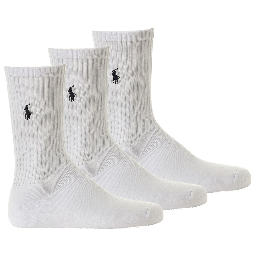 Носки Polo Ralph Lauren CREW W/PP-CREW-3 PACK, белый — фото 2