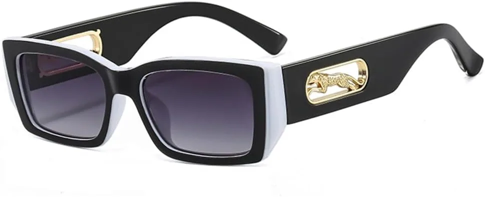 

Солнцезащитные очки прямоугольной формы для женщин и мужчин, с градиентными линзами, оправой и леопардовым принтом, защита от ультрафиолета UV400 VFDHN, C3