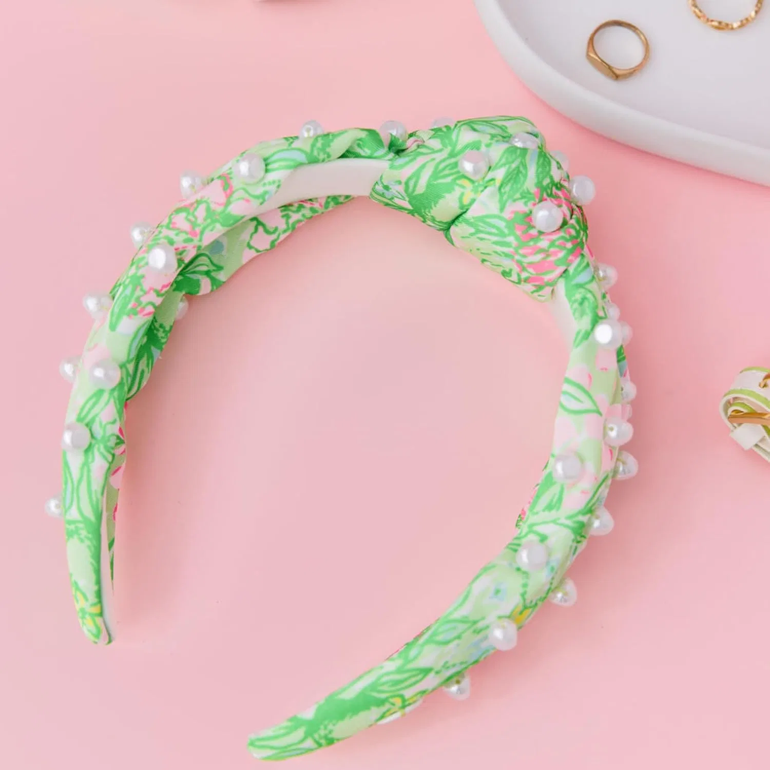 Женский ободок для волос с узлом и жемчугом Lilly Pulitzer Lilly Pulitzer — фото 3