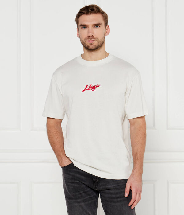 

Футболка с логотипом Loose fit Hugo, экрю
