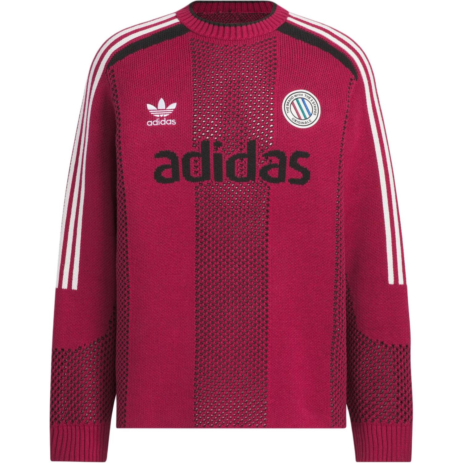 Свитшот Adidas Adicolor Blokecore Logo Adidas Originals, бордовый красный — фото 3