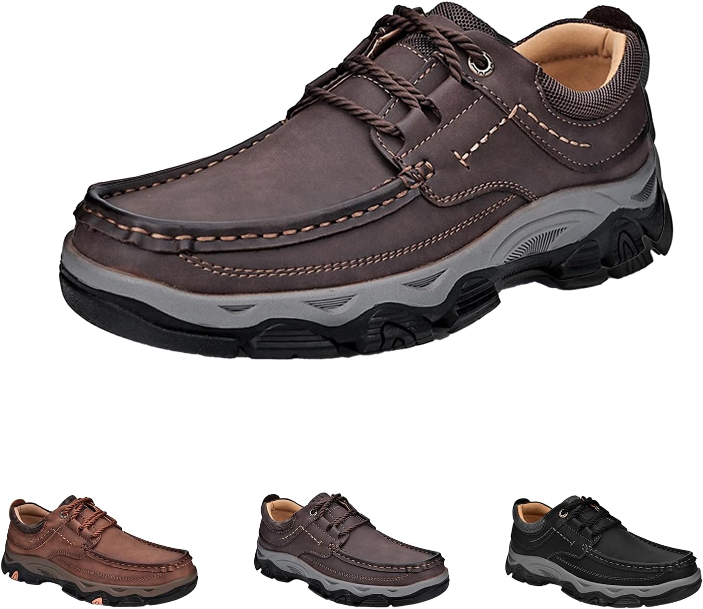 

Мужские ортопедические прогулочные туфли на подкладке с противоскользящей подошвой, удобные и дышащие повседневные деловые лоферы для мужчин Generic, хаки