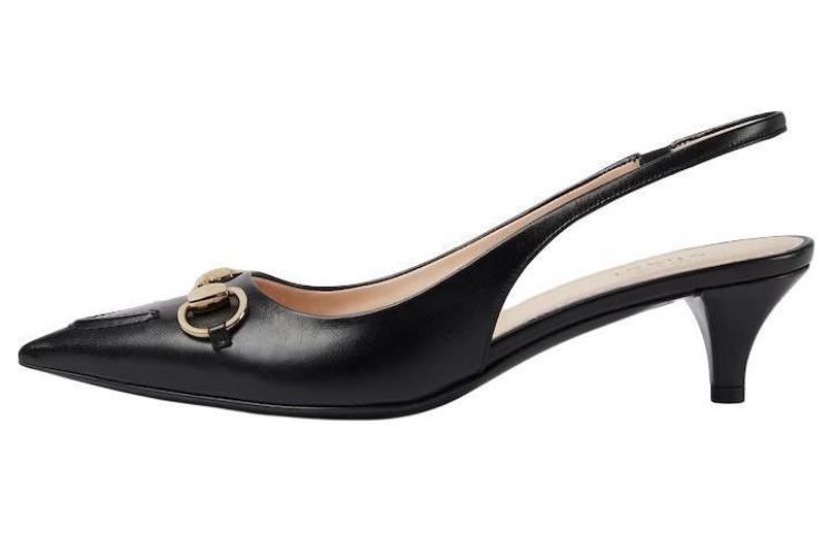 GUCCI Туфли Horsebit Cone Heel High Heels 4.5cm Women's Black