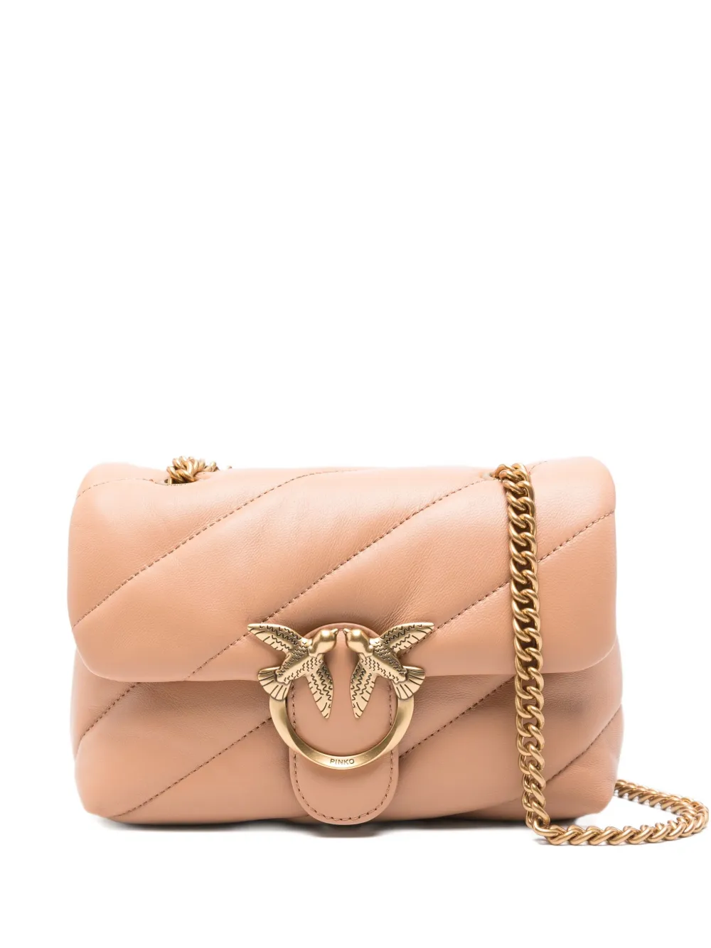 

Стеганая сумка на плечо Love с логотипом PINKO, розовый