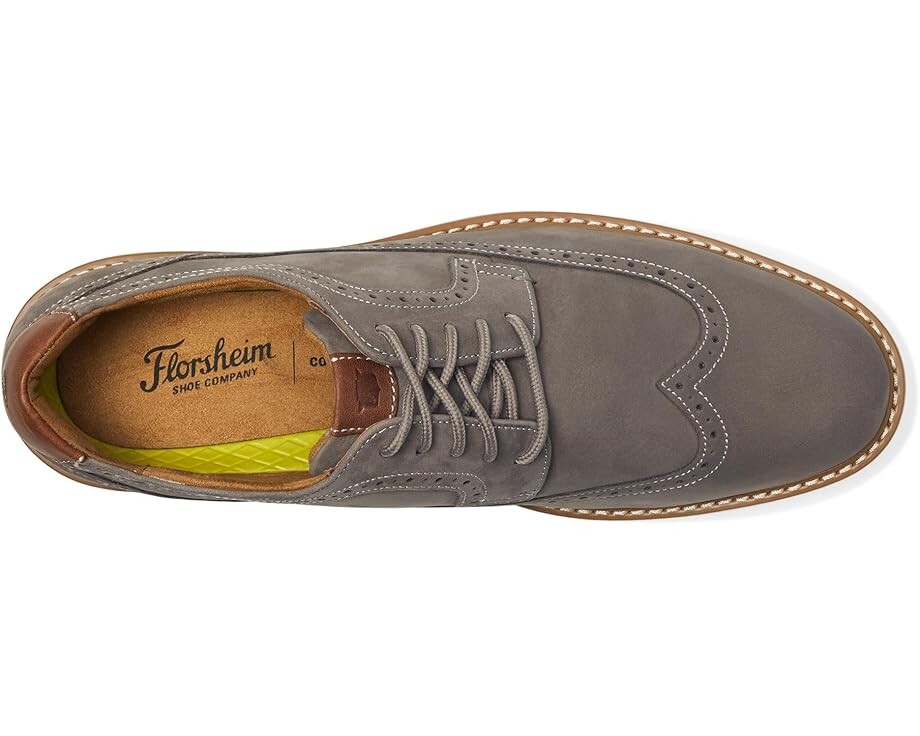 Оксфорды Florsheim Norwalk Wingtip Oxford, цвет Gray Nubuck — фото 2