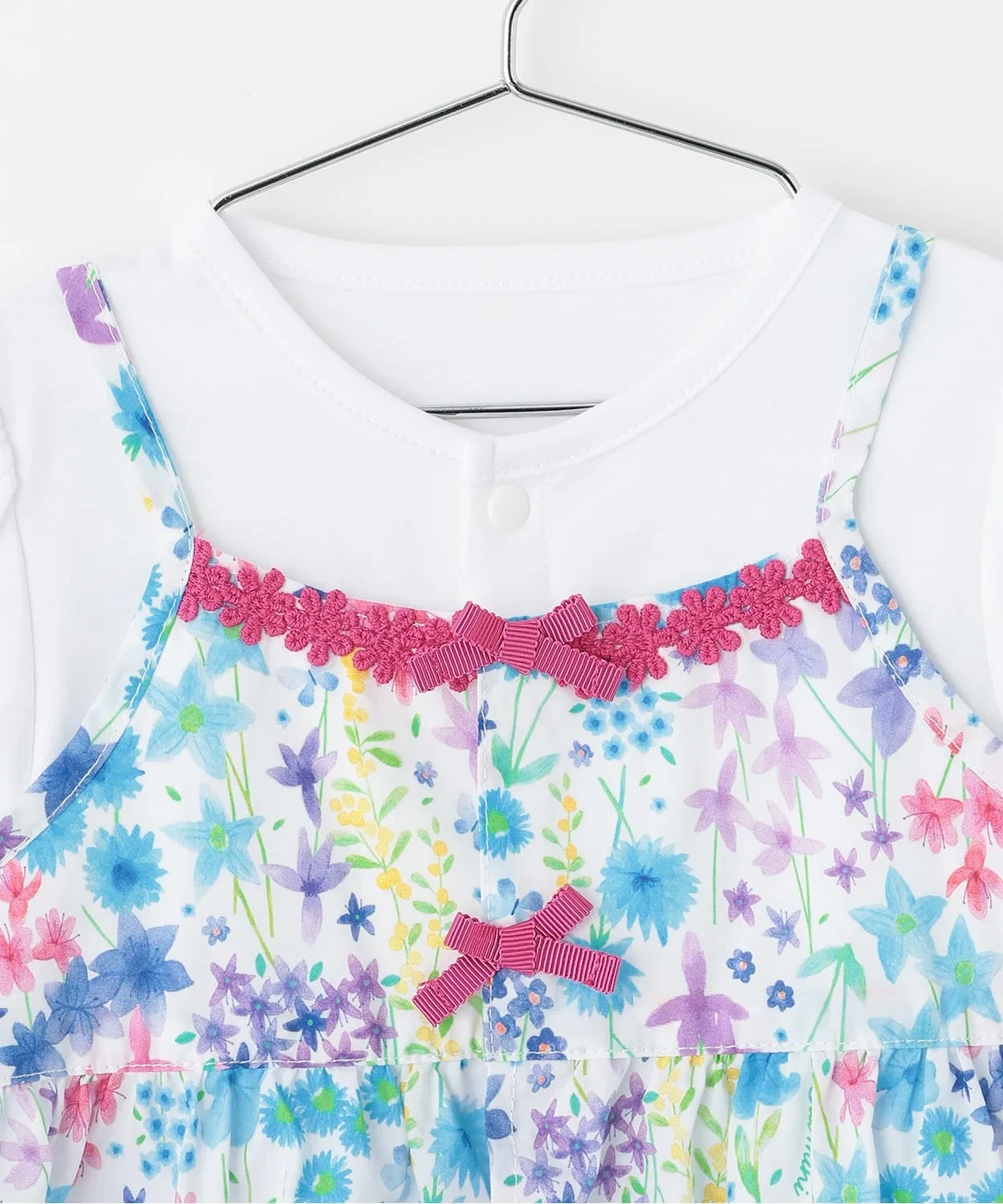 Туника + полурукав комбинезон 2WAY Resort Floral ANNA SUI mini белый — фото 4