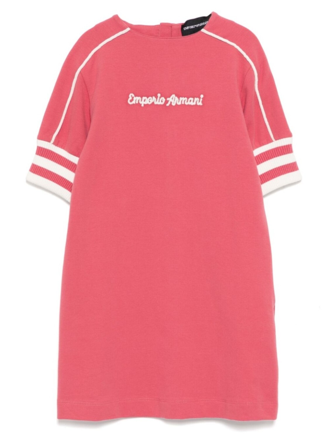 

Платье с вышитым логотипом Emporio Armani Kids, розовый