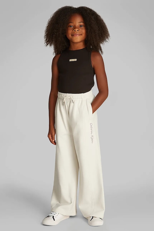 

Детские спортивные брюки Calvin Klein Jeans, бежевый