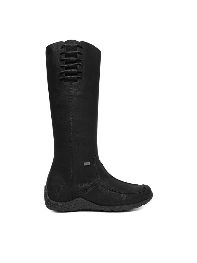 Женские сапоги Rieker из экокожи высокие, черный