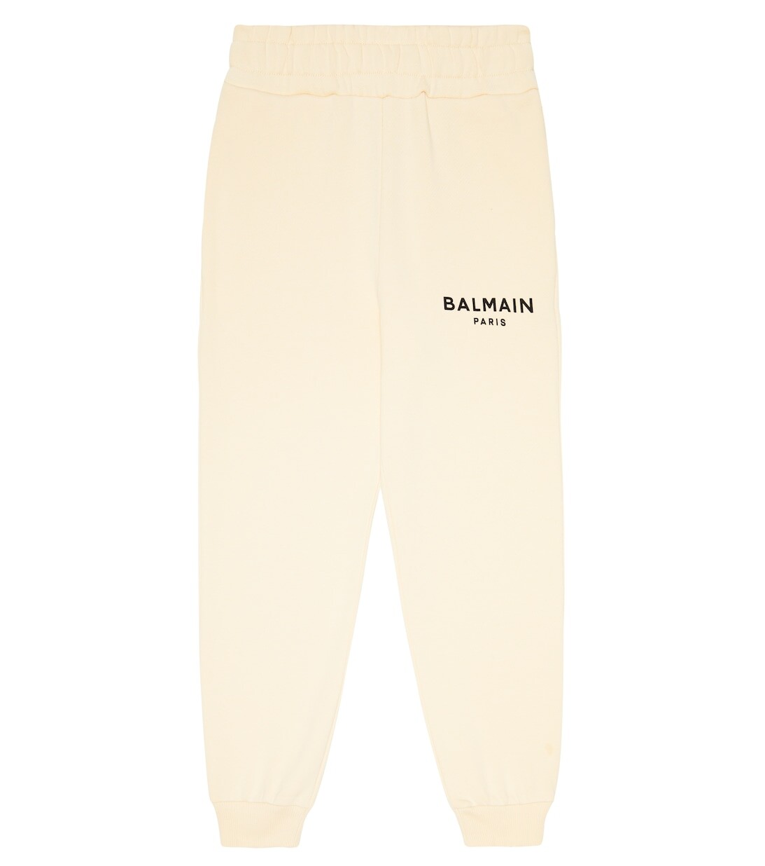

Хлопковые спортивные штаны с логотипом Balmain, черный