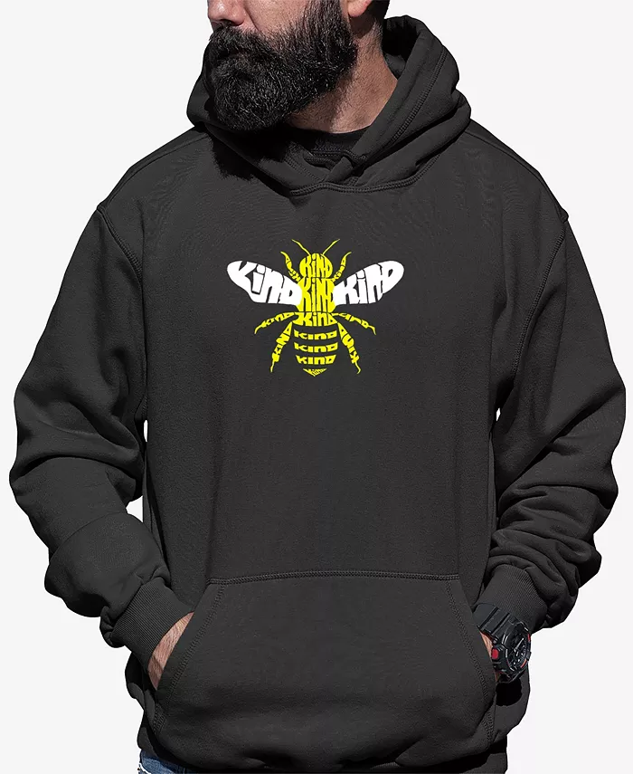

Мужская толстовка с капюшоном Bee Kind и принтом LA Pop Art, серый