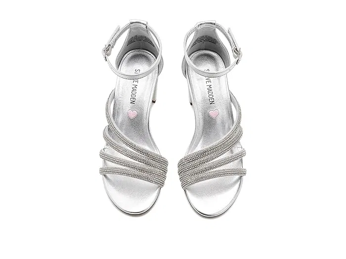 Туфли на каблуке с декором Haze Steve Madden Kids, Silver — фото 3