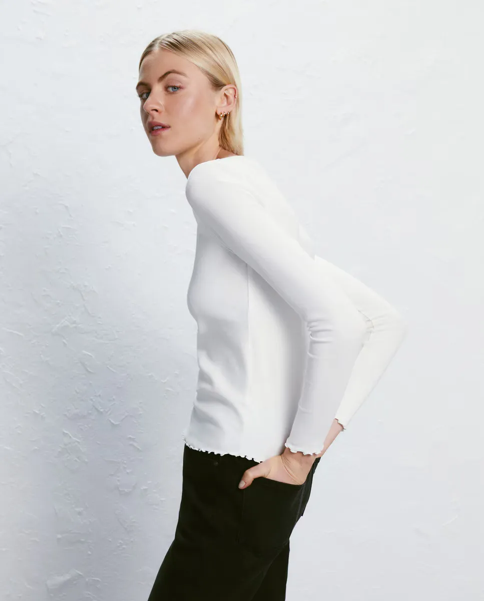 

Женская футболка с вырезом «лодочка» Easy Wear, цвет 120 Crudo