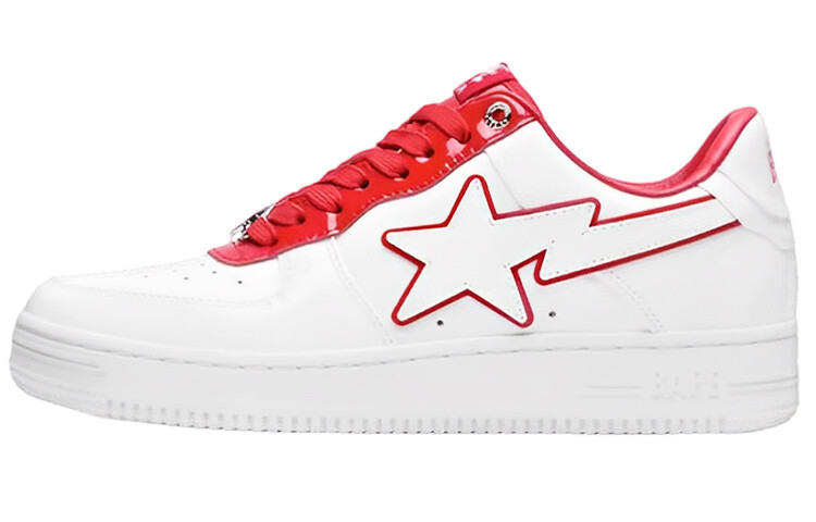 A Bathing Ape Bape Sta Лакированная кожа Белый Красный