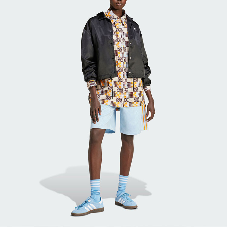 Рубашка 80-х женская серо-коричневая Adidas Originals — фото 2