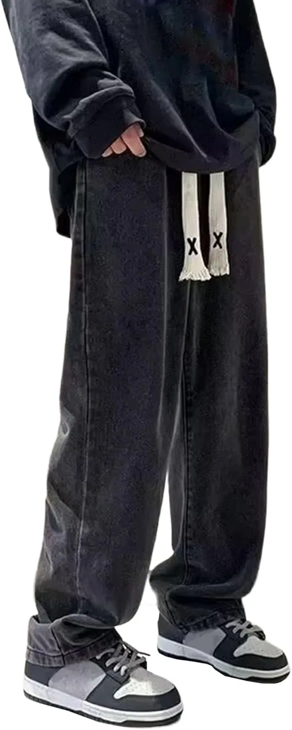 Джинсы свободные Hip Hop, Black