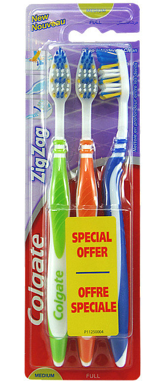 

зубные щетки Colgate Zig Zag 3 шт., средние