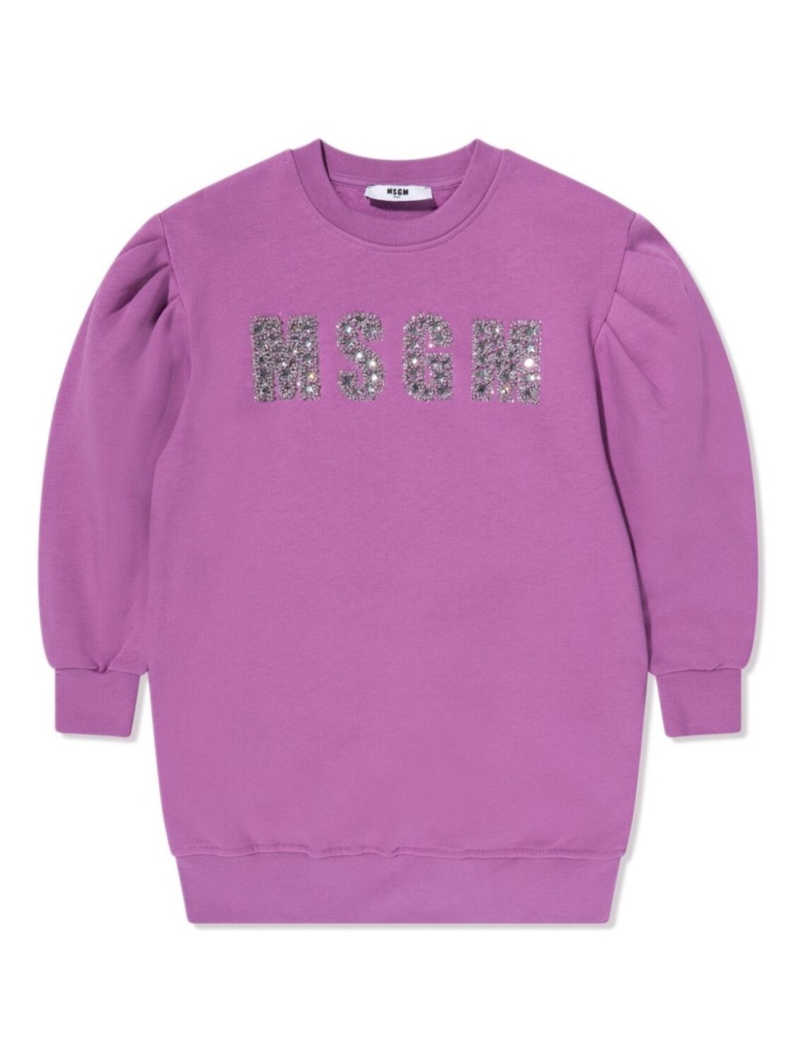 

MSGM Kids платье с кристаллами, фиолетовый