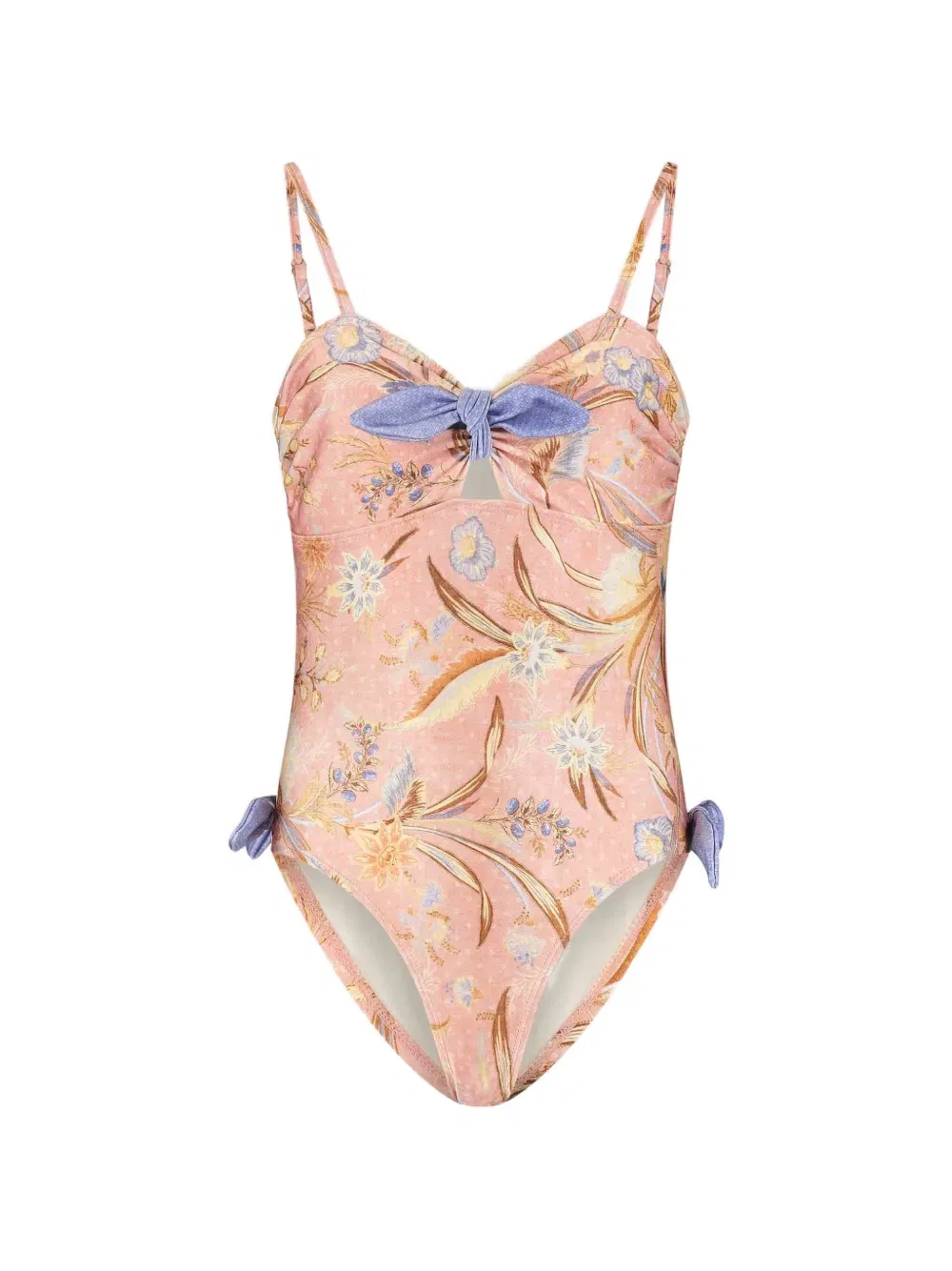 Купальник с цветочным принтом Zimmermann Kids, розовый