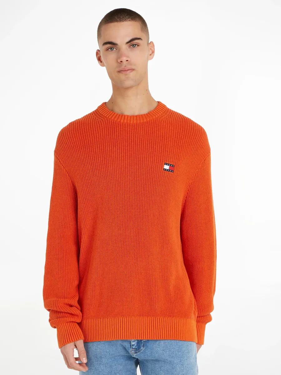 

Вязаный свитер Tommy Jeans "TJM REG TONAL XS BADGE SWEATER", цвет Bonfire Orange