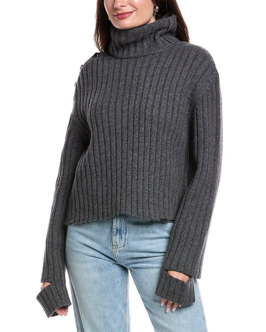 

Свитер-водолазка из шерстяной смеси Helmut Lang, серый