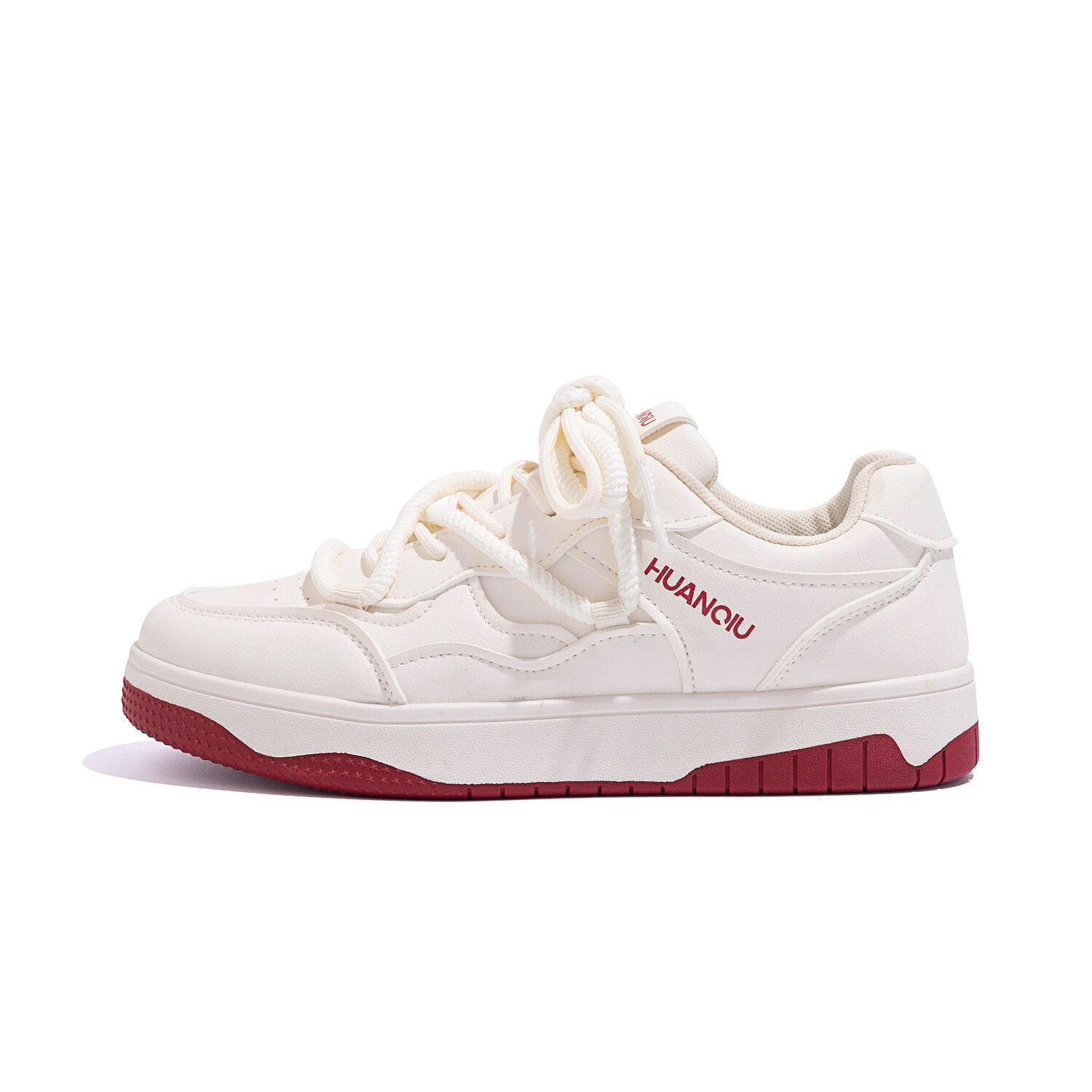 

Кроссовки HUANQIU Skateboarding Shoes Men Low-top Beige/Red, бежевый/красный