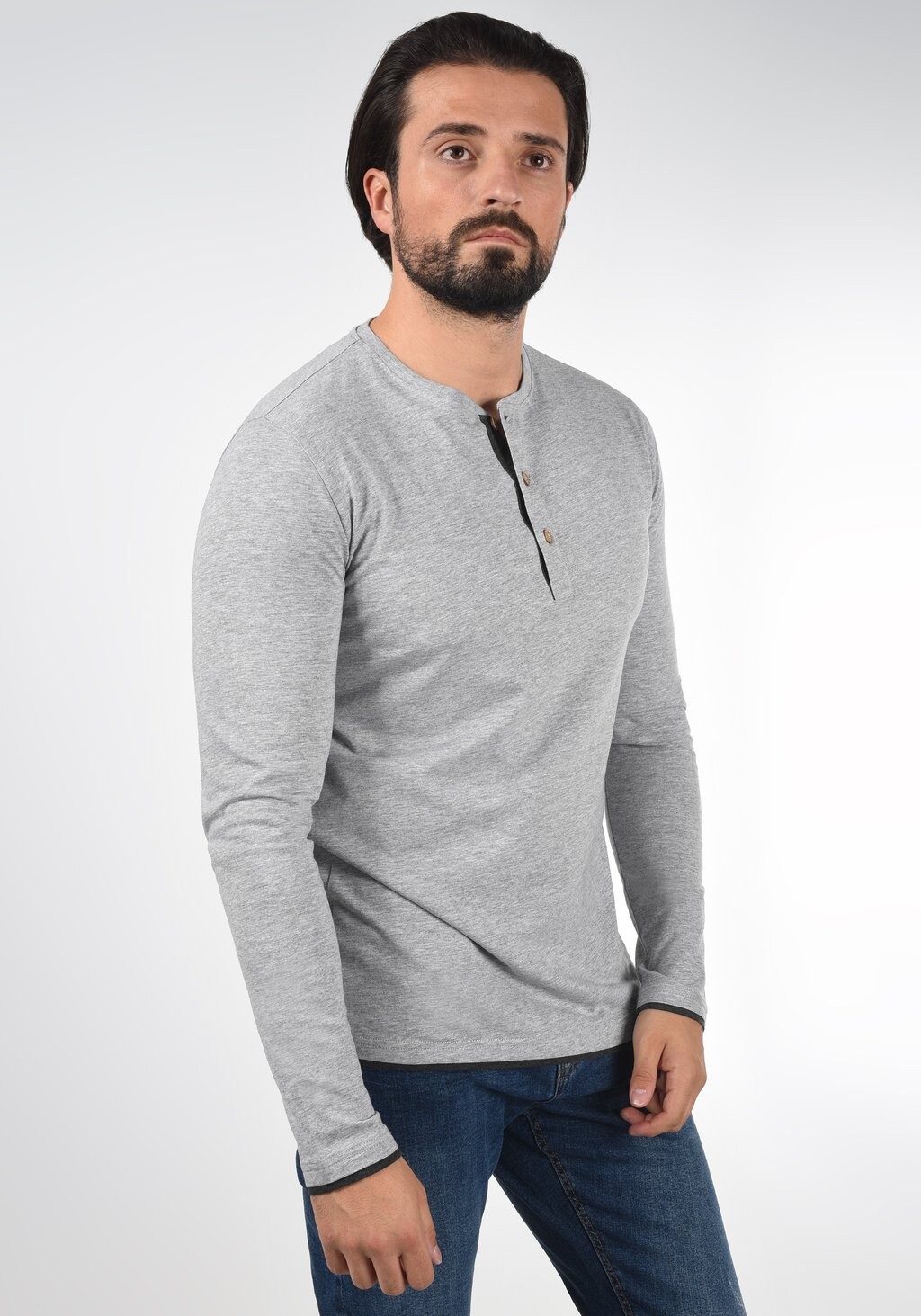 

Рубашка с длинным рукавом IDGIFFORD INDICODE JEANS, цвет light grey