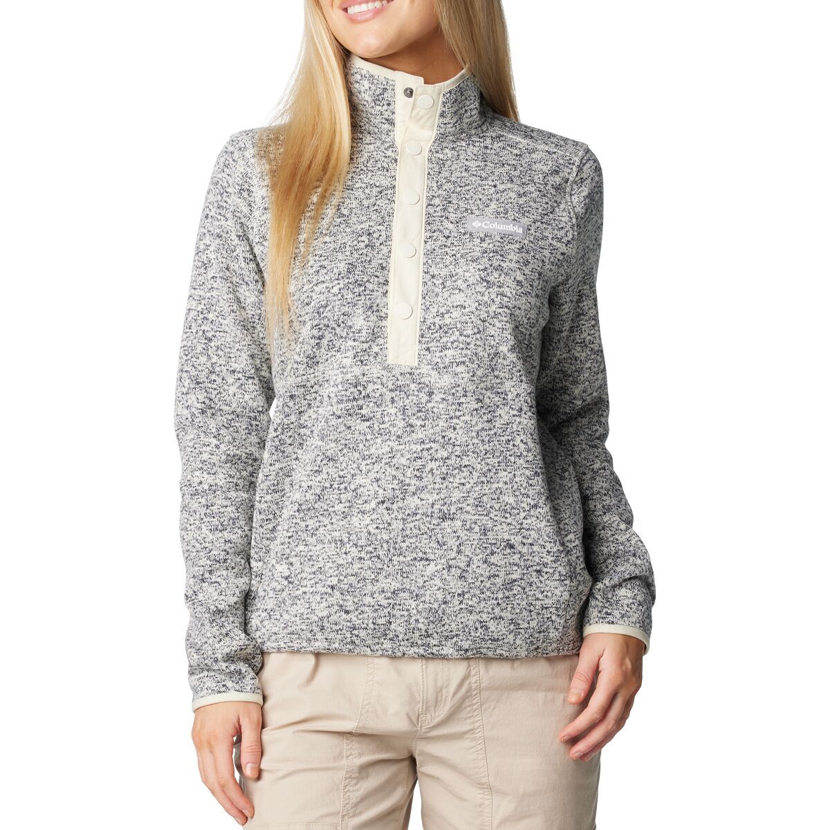 

Свитер с полузастежкой на пуговицах Weather 1/2-Snap Pullover Columbia, цвет chalk heather