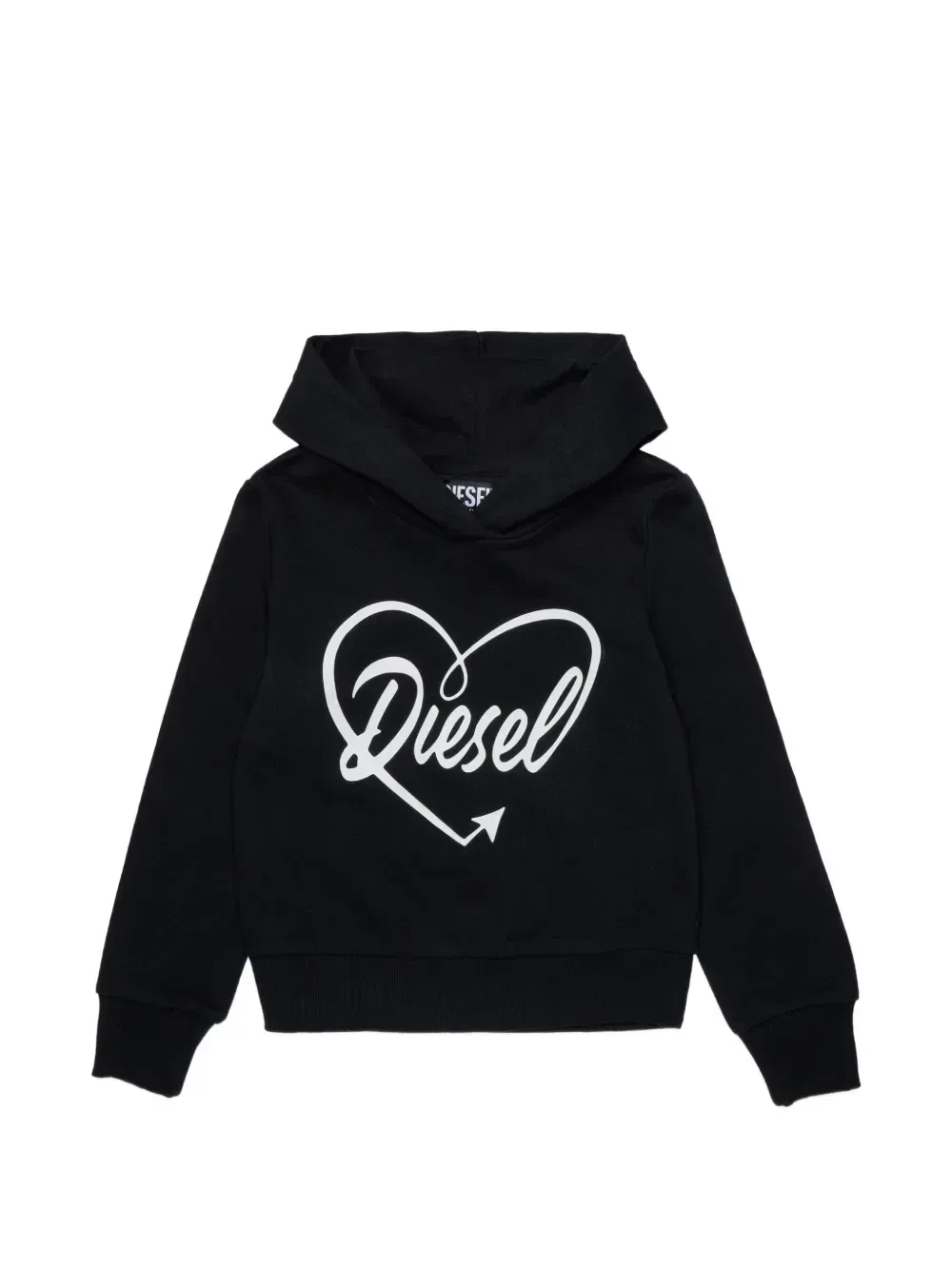 Худи с графичным принтом Diesel Kids, черный