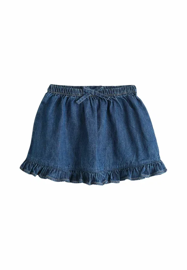 Юбка A-line Regular fit frill hem Next, темно-синий деним