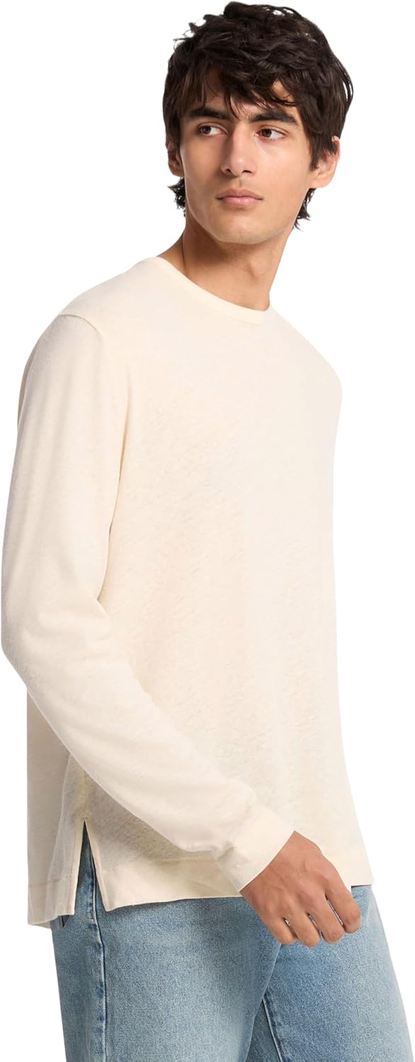 

Мужская футболка Michael Kors с длинным рукавом из хлопка и льна, Bone, Белый, Мужская футболка Michael Kors с длинным рукавом из хлопка и льна, Bone