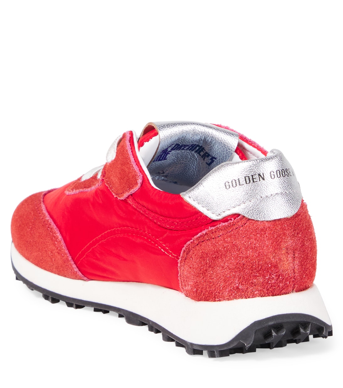 Беговые кроссовки Marathon с отделкой из замши Golden Goose Kids, Red/Silver — фото 2
