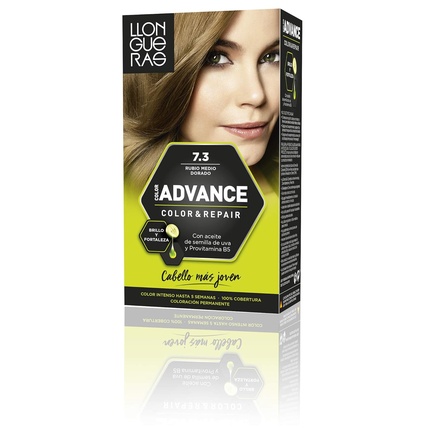 Color Advance Coffee Salon Collection Краска для волос 7.3 Средний золотистый блондин Llongueras — фото 2