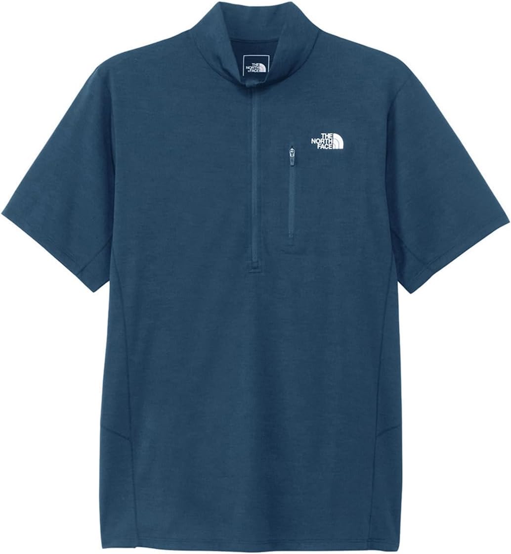 

Мужская футболка с коротким рукавом на молнии THE NORTH FACE Flash Dry (NT12202), темно-синий
