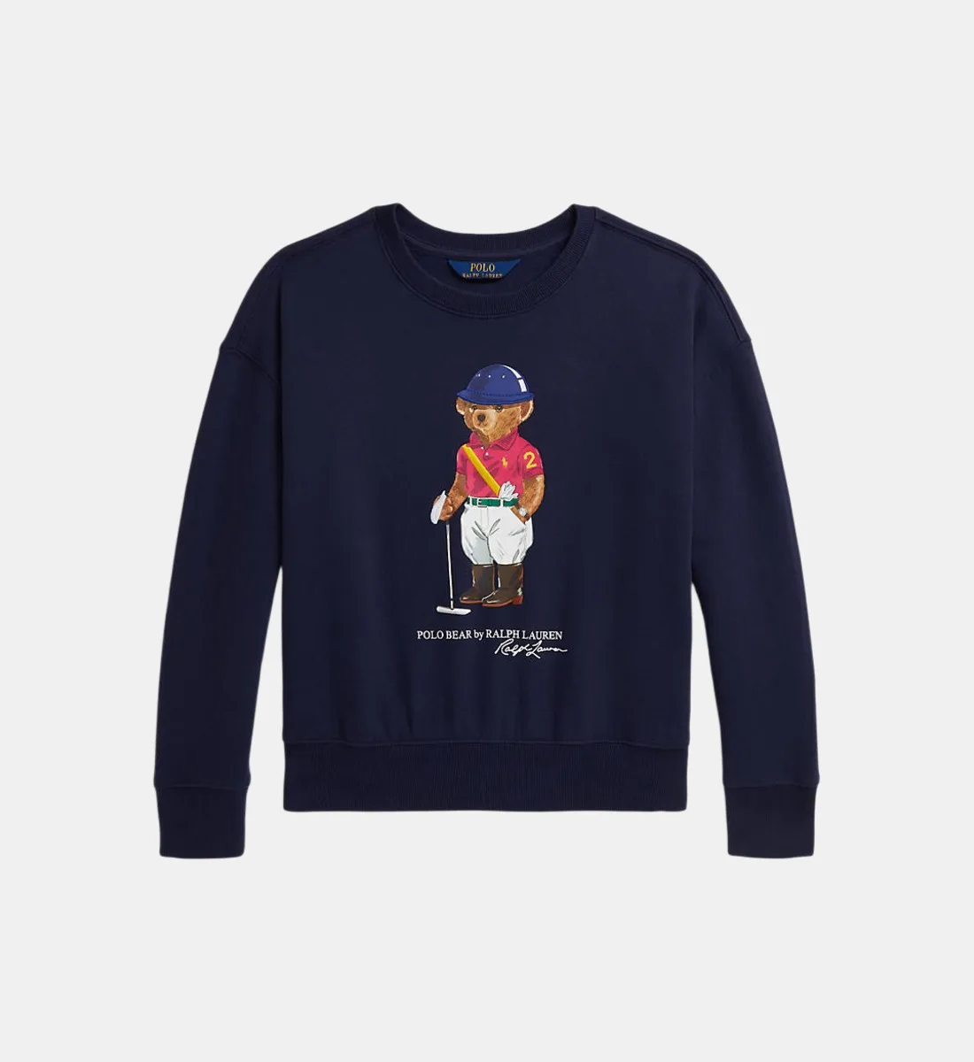 Прямой фирменный свитшот из смешанного хлопка POLO RALPH LAUREN, синий