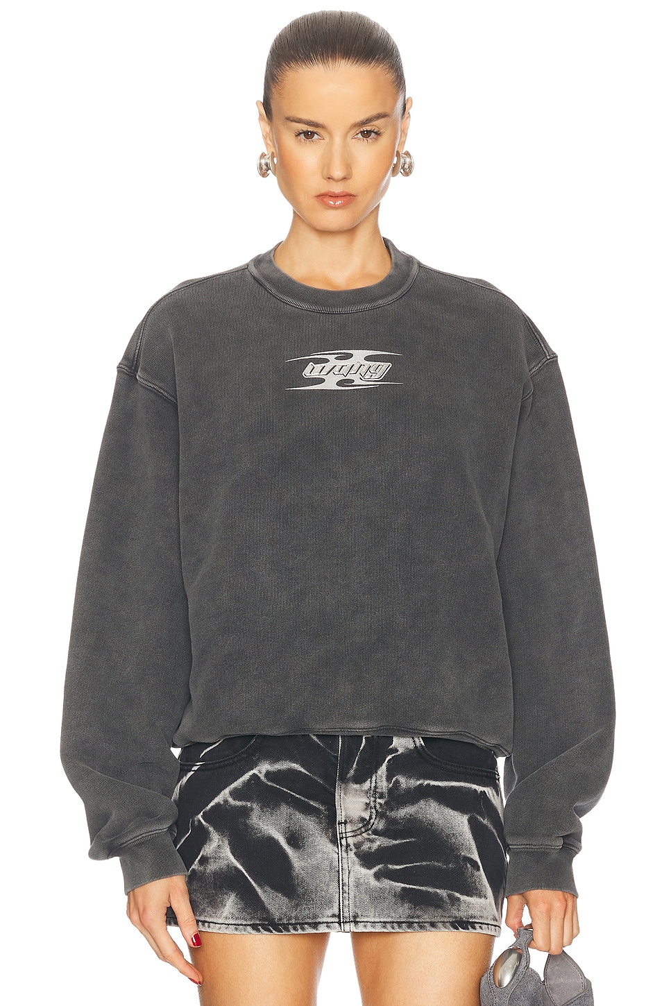 

Толстовка с круглым вырезом Alexander Wang, цвет Washed Cedar