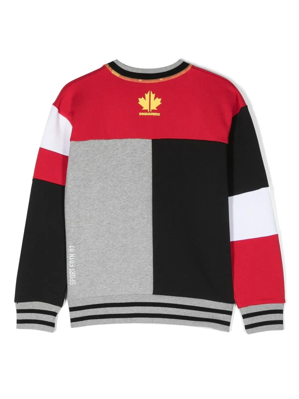 Толстовка в стиле колор-блок DSQUARED2 KIDS, черный — фото 2