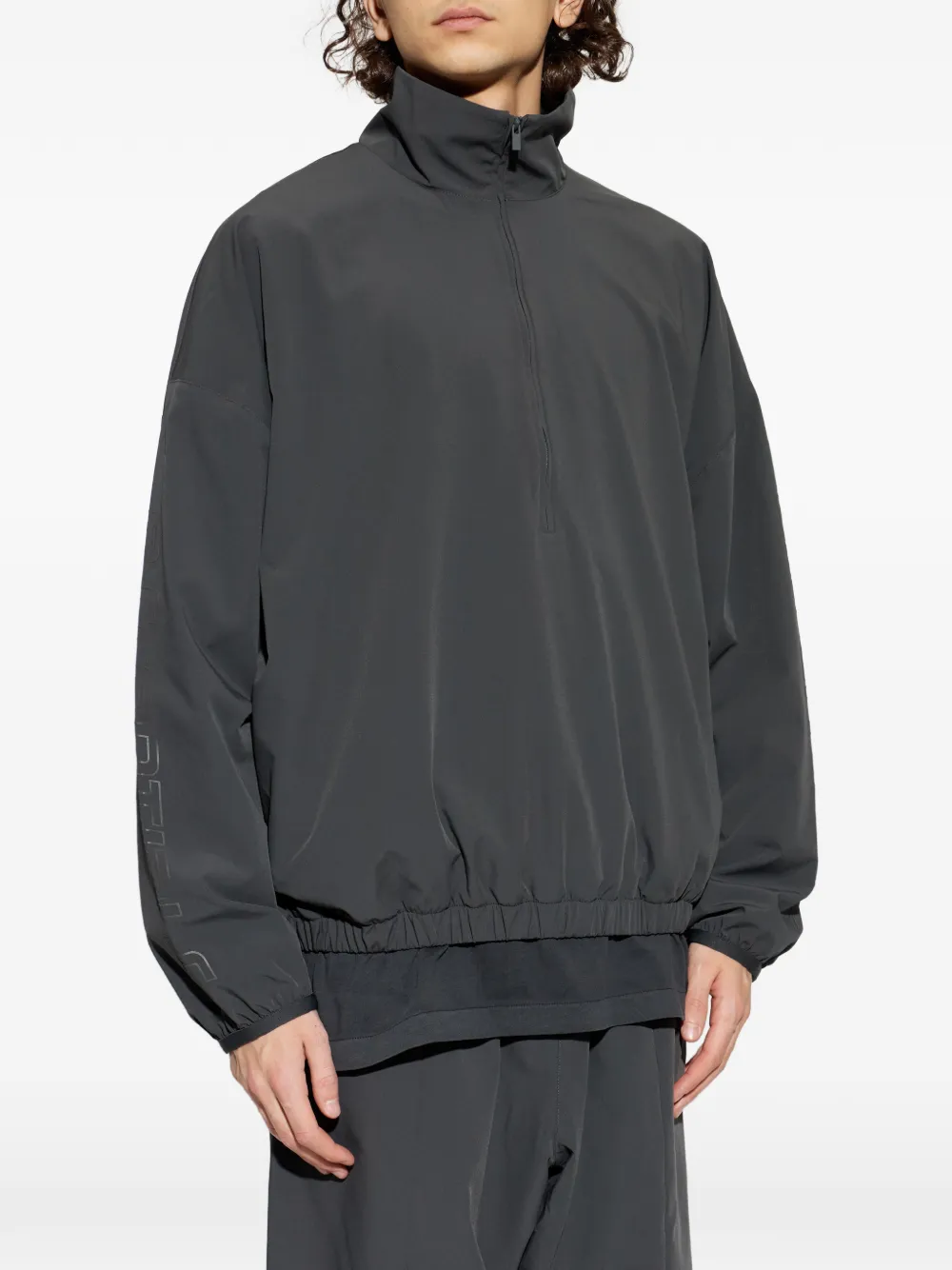 Свитшот с полу-молнией Fear Of God Essentials, серый — фото 3