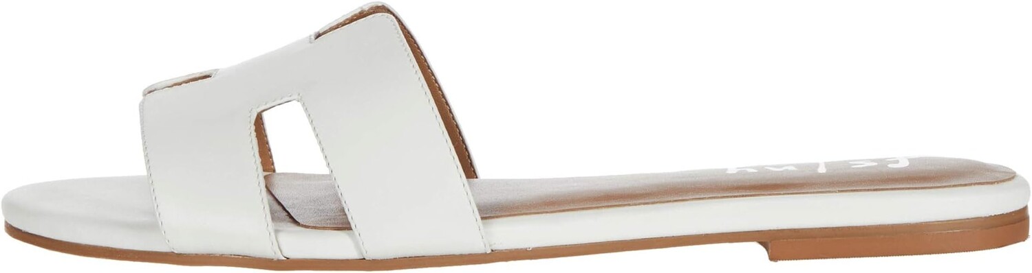 Сандалии на плоской подошве Alibi Sandal French Sole, белая кожа — фото 4