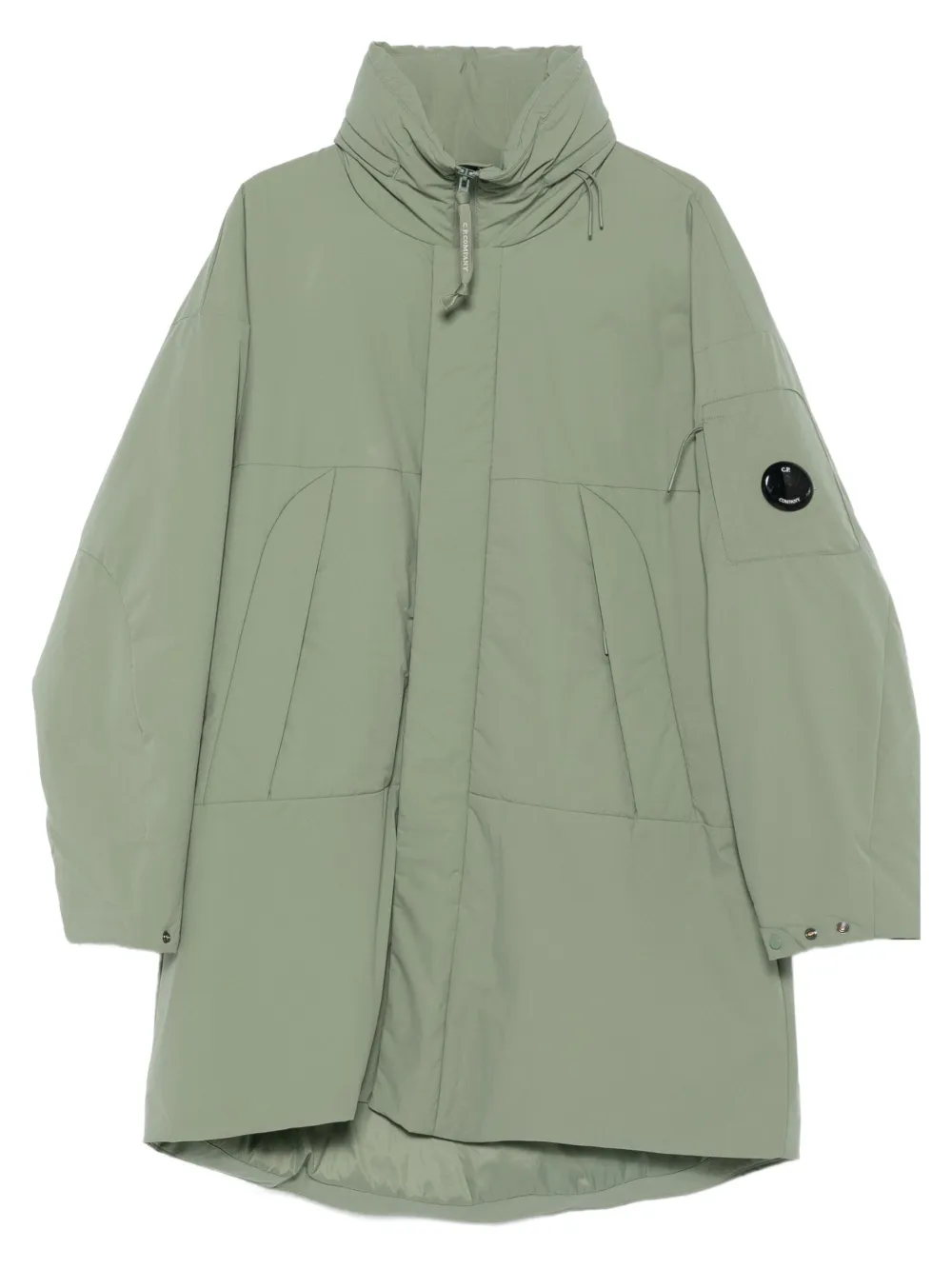 

Пуховик с высоким воротником C.P. Company, зеленый